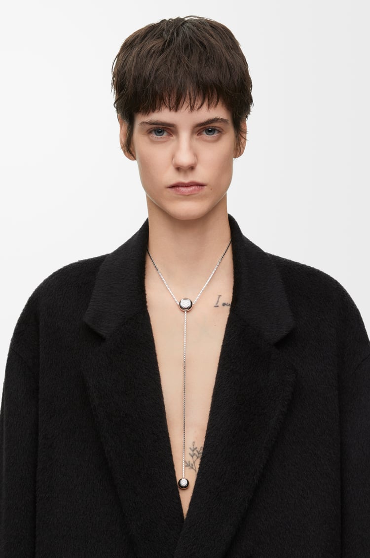 Loewe Anagram Pebble Necklace In Sterling Silver 1 Colours