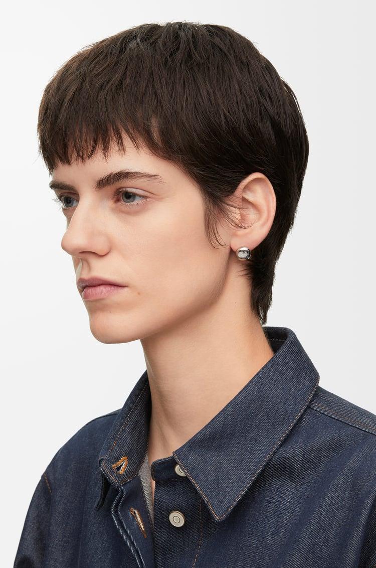 Loewe Anagram Pebble Stud Earrings In Sterling Silver 1 Colours