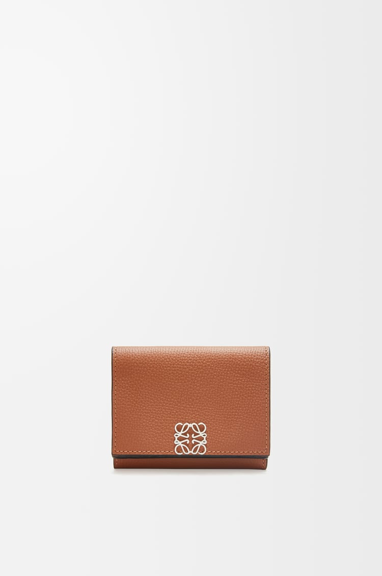 Loewe Anagram trifold wallet in pebble grain calfskin 5 Colours