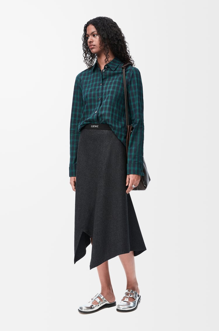 Loewe Asymmetric Skirt In Wool And Cashmere 1 Colours