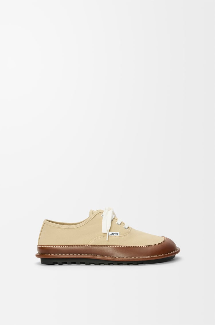 Loewe Bay lace-up in canvas and vegetable-tanned calfskin 2 Colours