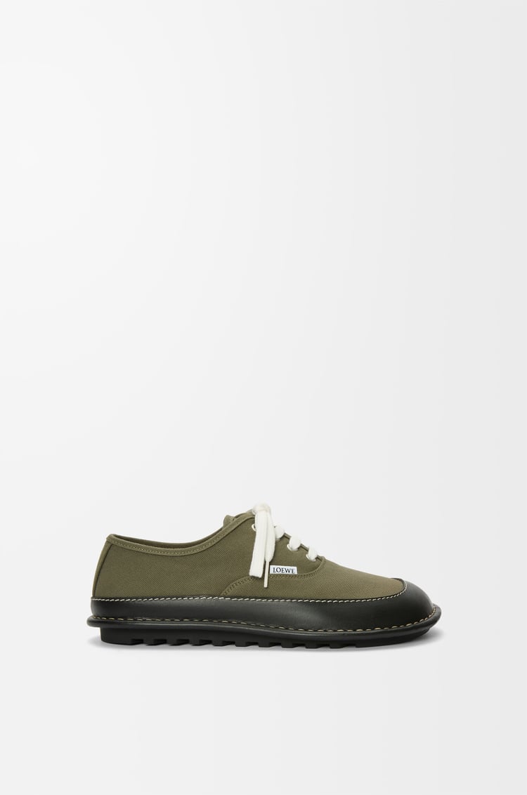 Loewe Bay lace-up in canvas and vegetable-tanned calfskin 2 Colours