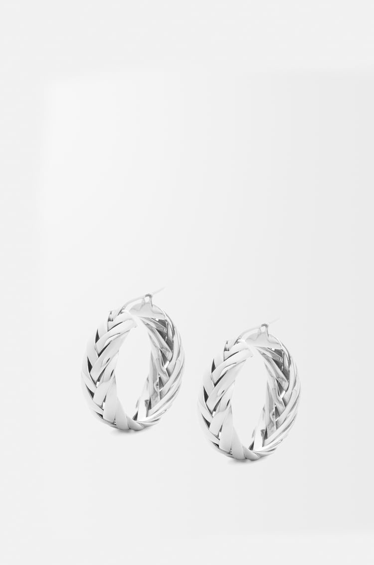 Loewe Braided hoop earrings in sterling silver 1 Colours