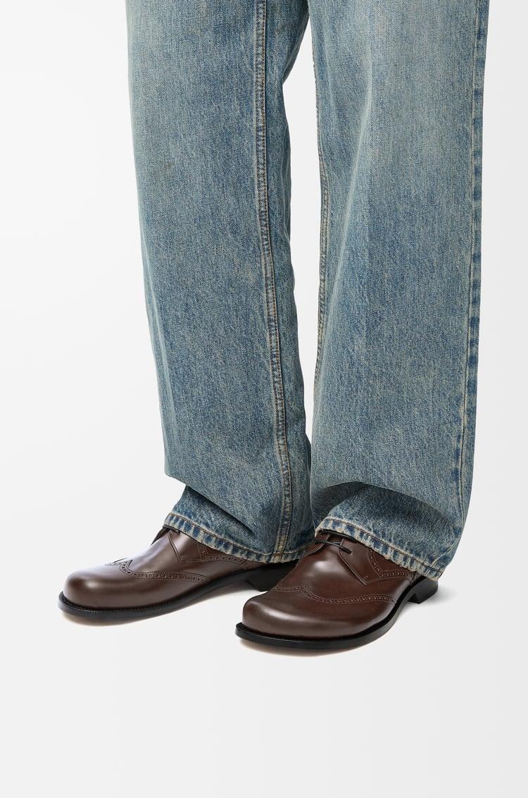 Loewe Campo Brogue Derby In Brushed Calfskin 2 Colours