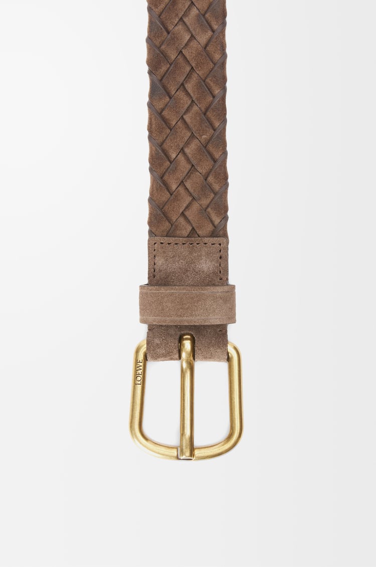 Loewe Chunky Woven Belt In Suede Calfskin 1 Colours