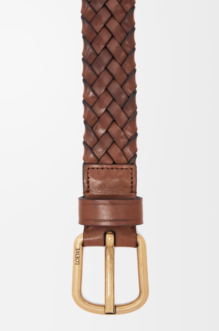 Loewe Chunky Woven Belt In Vegetable-tanned Calfskin 2 Colours