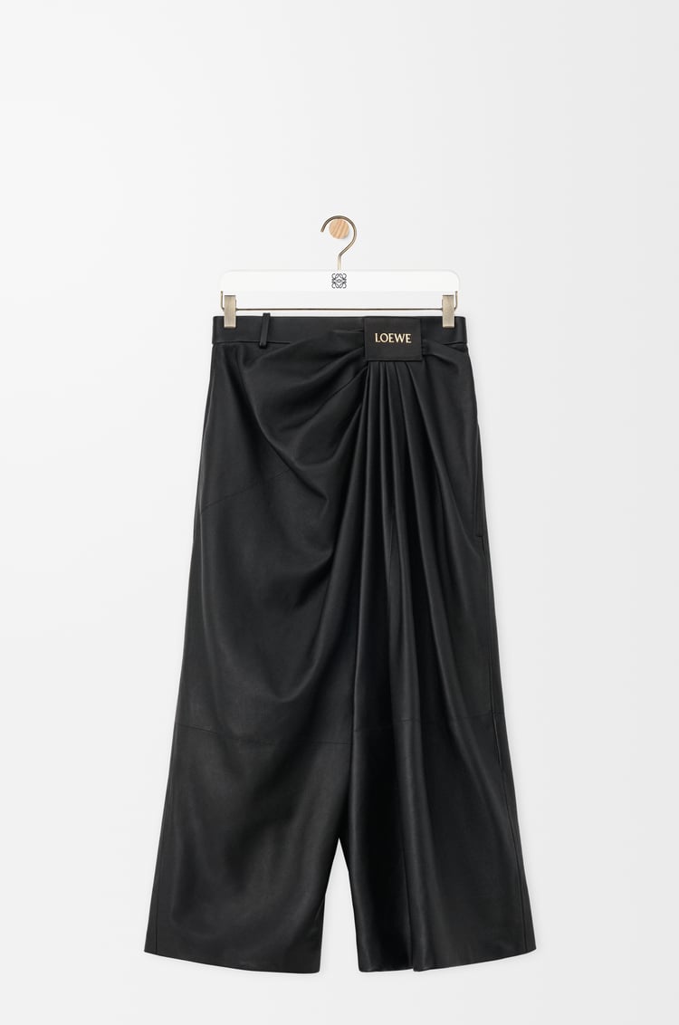 Loewe Cropped draped trousers in nappa lambskin 1 Colours