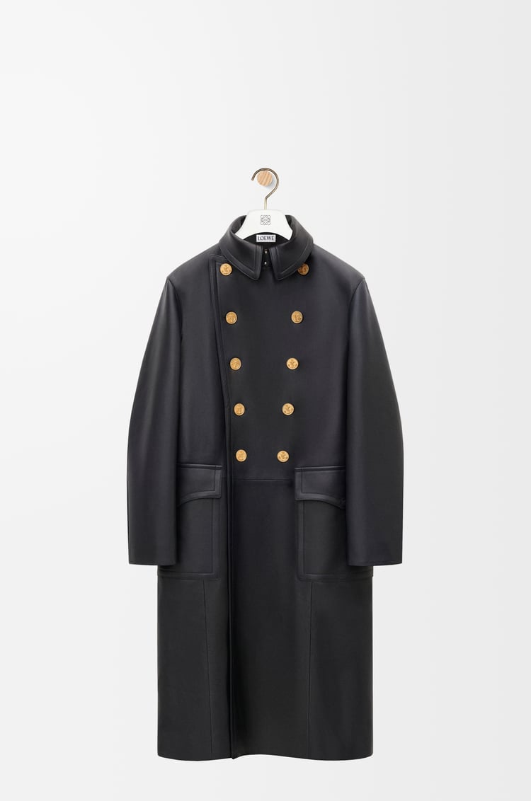 Loewe Double-breasted coat in nappa lambskin 1 Colours
