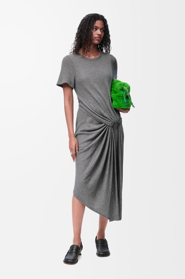 Loewe Draped Dress In Stretch Viscose And Cashmere 1 Colours