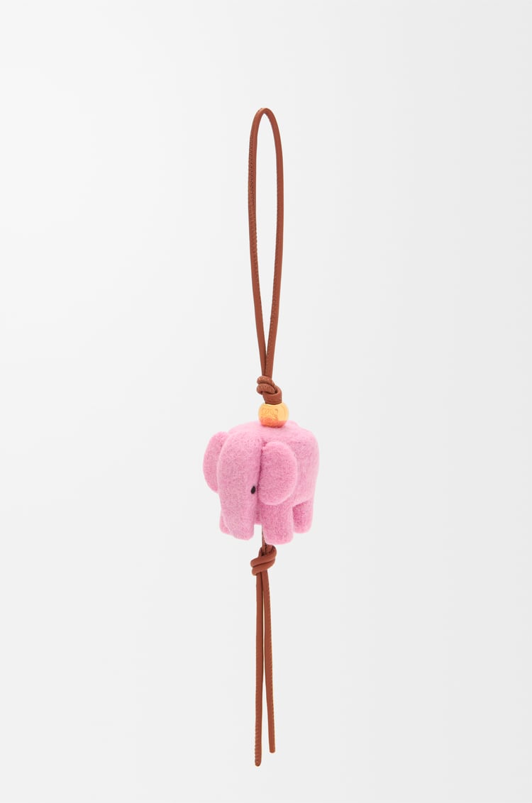 Loewe Elephant charm in felt and calfskin 1 Colours