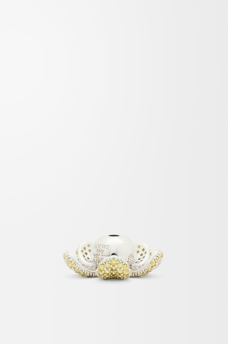 Loewe Flower Hat Pendant In Sterling Silver And Crystals 2 Colours