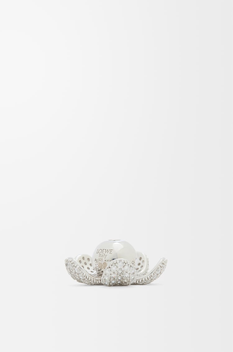 Loewe Flower Hat Pendant In Sterling Silver And Crystals 2 Colours