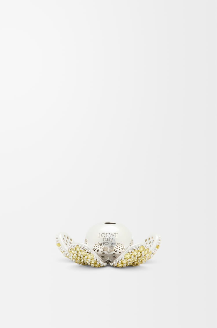 Loewe Flower Hat pendant in sterling silver and crystals 2 Colours