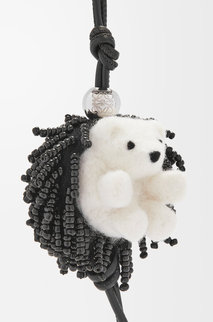 Loewe Hedgehog Charm In Felt Beads And Calfskin 1 Colours