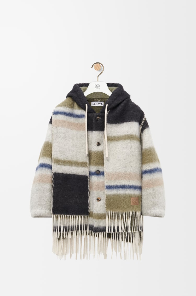 Loewe Hooded scarf coat in wool and mohair blend 1 Colours