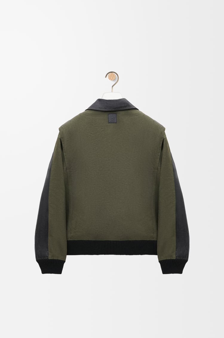Loewe Hybrid Bomber Jacket In Nappa Calfskin And Cotton 1 Colours