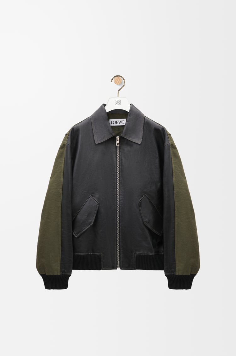 Loewe Hybrid bomber jacket in nappa calfskin and cotton 1 Colours