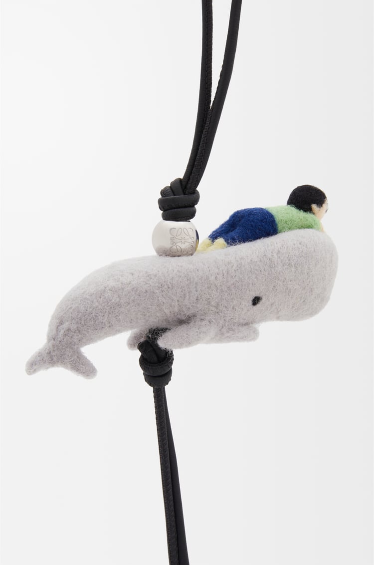 Loewe Kid With Whale Charm In Felt And Calfskin 1 Colours