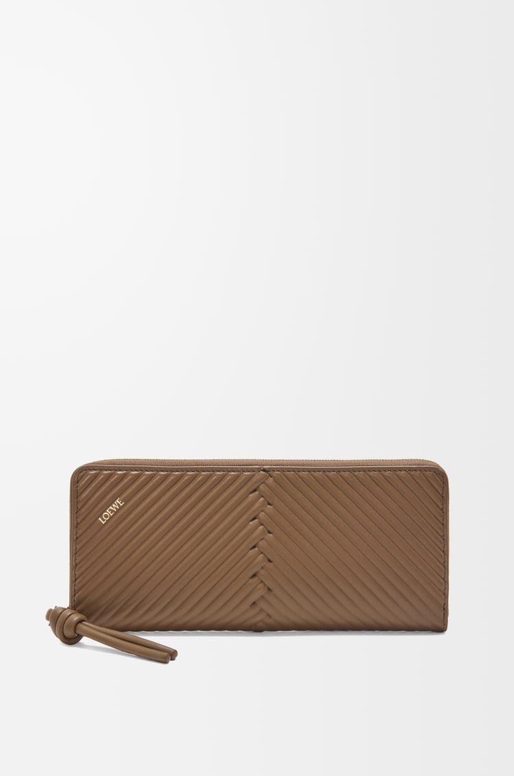Loewe Knot zip around wallet in shiny nappa calfskin 2 Colours