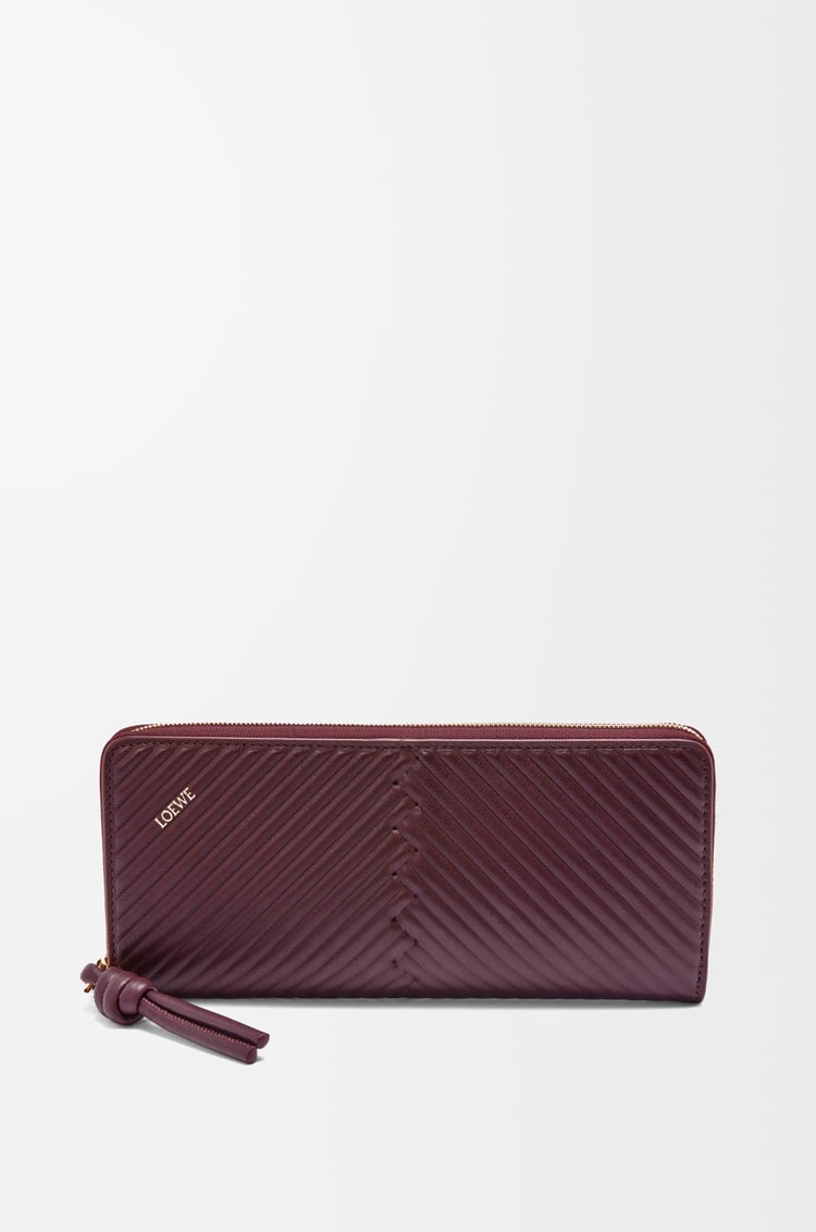 Loewe Knot zip around wallet in shiny nappa calfskin 2 Colours