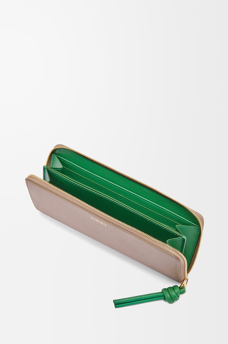 Loewe Knot Zip Around Wallet In Shiny Nappa Calfskin 4 Colours