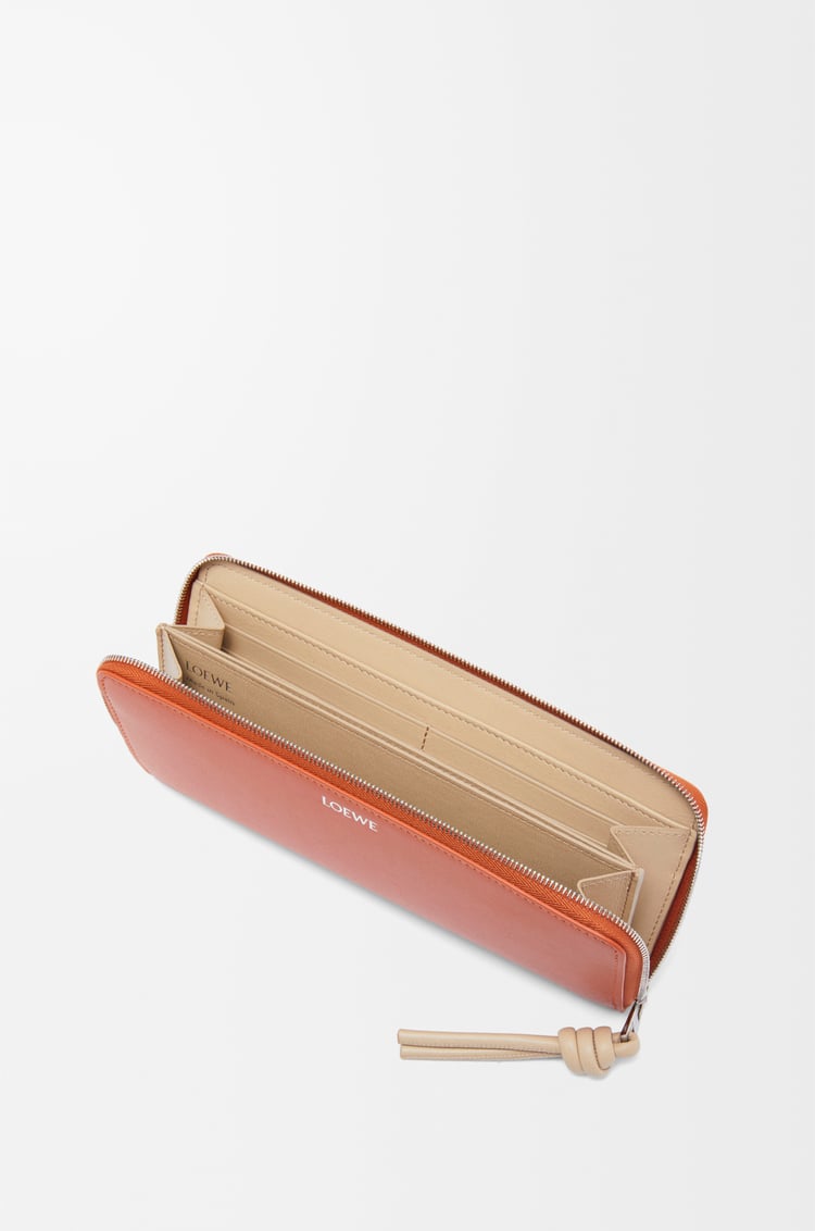 Loewe Knot Zip Around Wallet In Shiny Nappa Calfskin 4 Colours