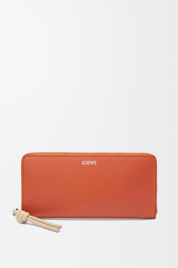Loewe Knot zip around wallet in shiny nappa calfskin 4 Colours
