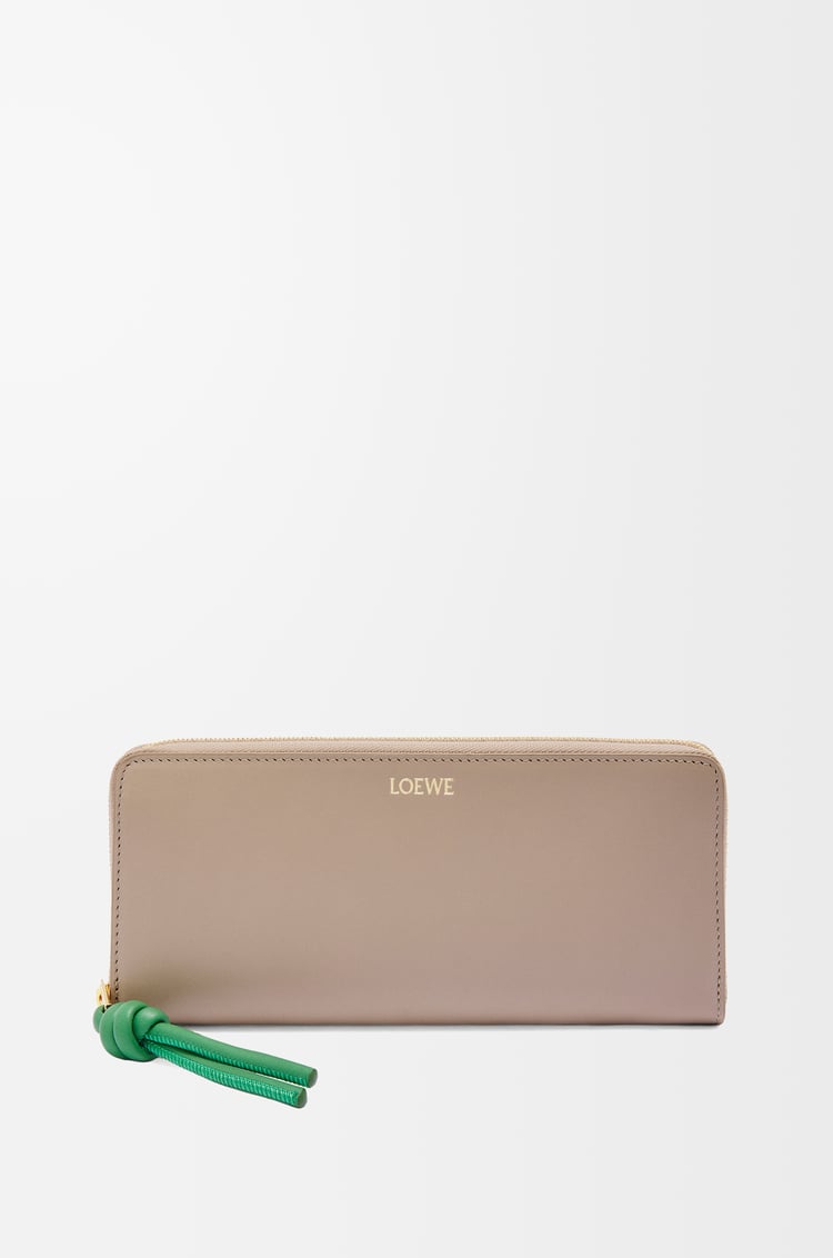 Loewe Knot Zip Around Wallet In Shiny Nappa Calfskin 4 Colours