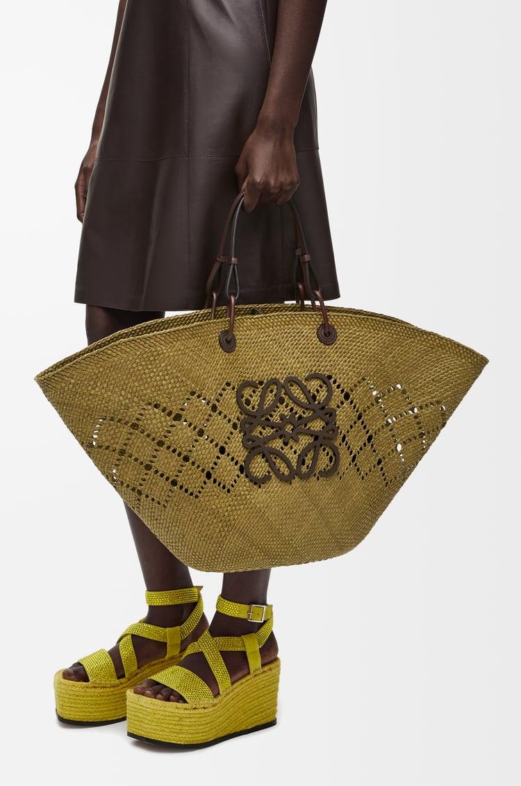 Loewe Large Anagram Basket Bag In Iraca Palm And Calfskin 1 Colours
