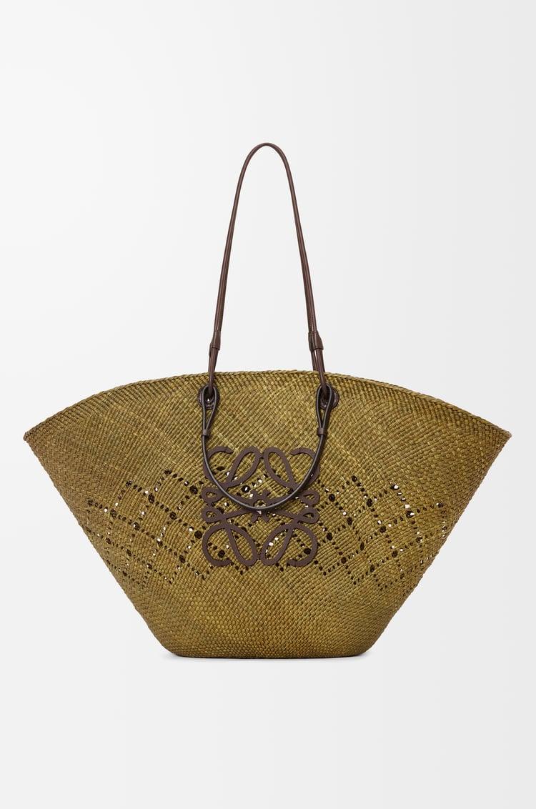 Loewe Large Anagram Basket bag in iraca palm and calfskin 1 Colours