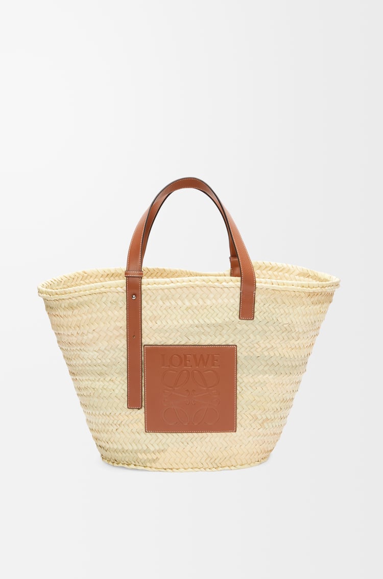 Loewe Large Basket bag in palm leaf and calfskin 1 Colours