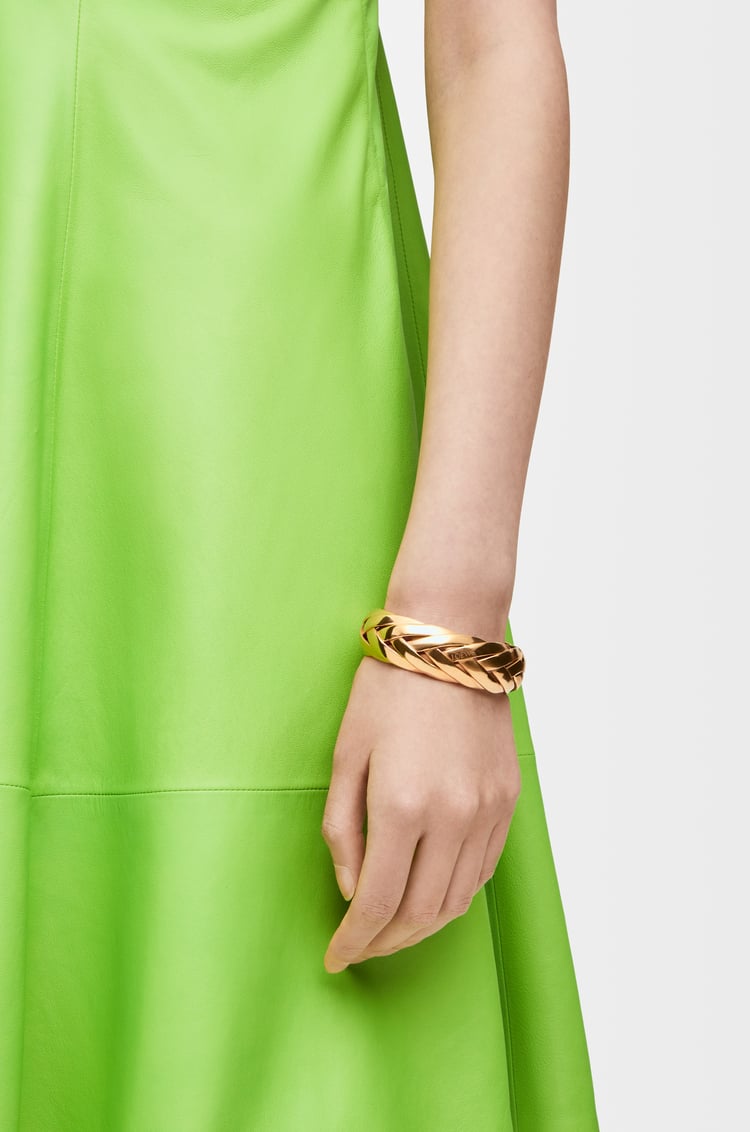 Loewe Large Braided Cuff In Sterling Silver 1 Colours