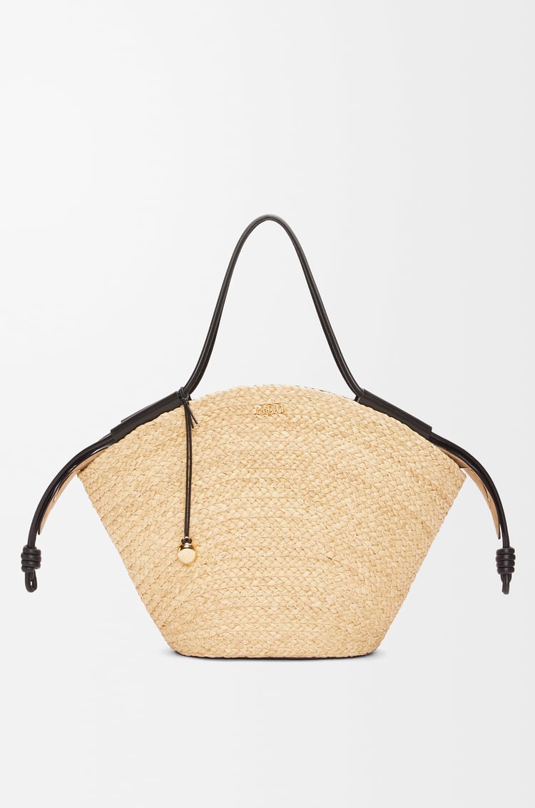 Loewe Large Paseo basket in raffia and nappa calfskin 1 Colours