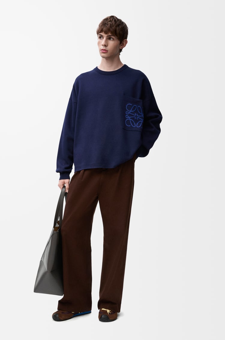 Loewe Anagram Pocket Sweater In Cotton 1 Colours