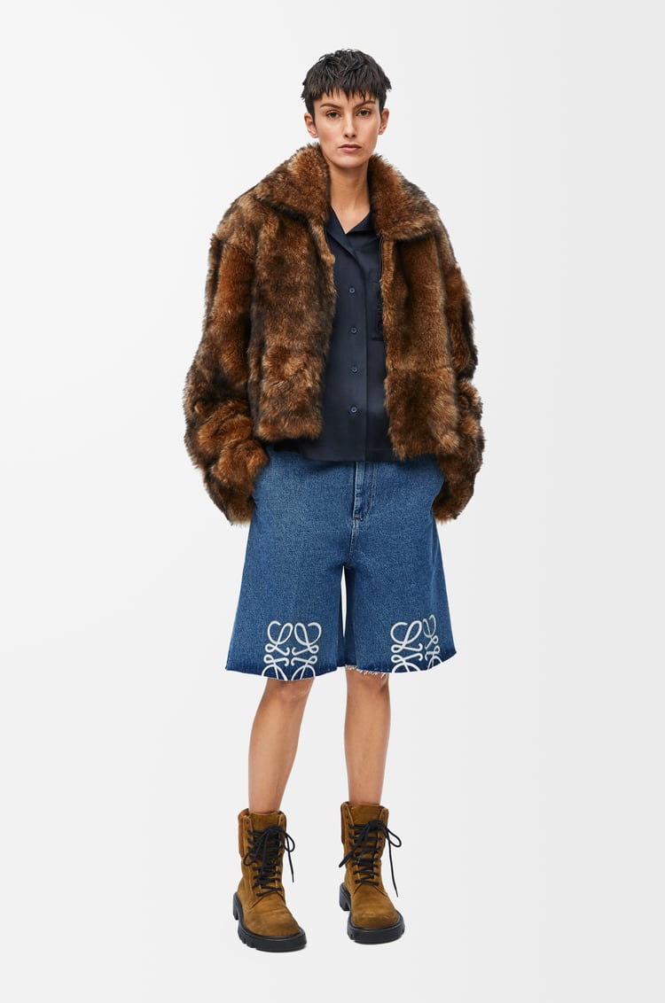 Loewe Anagram Shorts In Denim 1 Colours