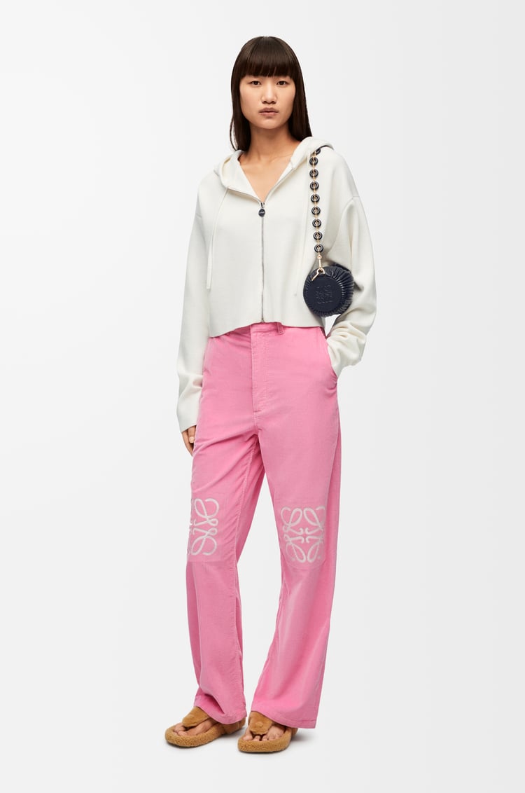 Loewe Anagram Zip-up Hoodie In Wool 2 Colours