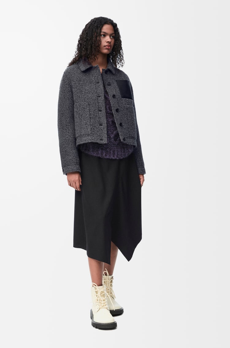 Loewe Asymmetric Skirt In Wool 1 Colours