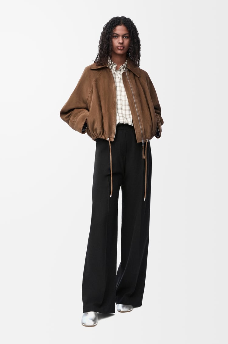 Loewe Balloon Jacket In Suede Lambskin 1 Colours