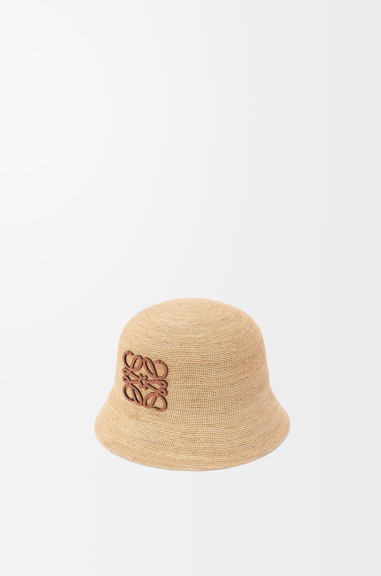 Loewe Bucket hat in raffia and calfskin 1 Colours