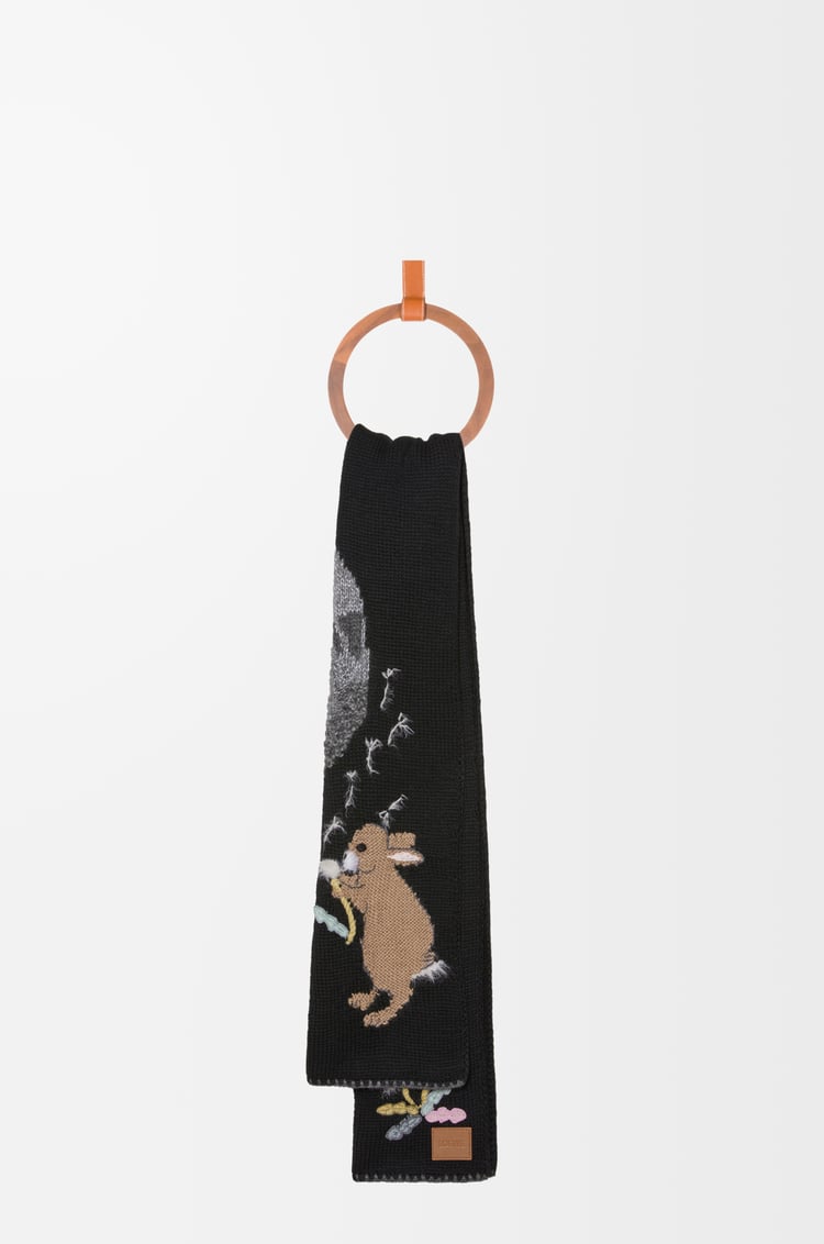 Loewe Bunny Scarf In Wool 1 Colours