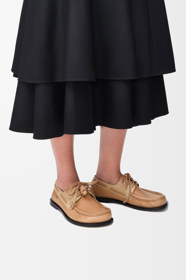 Loewe Campo Boat Shoe In Soft Calfskin 3 Colours