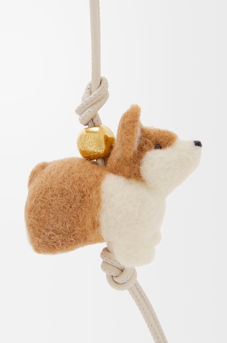 Loewe Corgi Charm In Felt And Calfskin 1 Colours