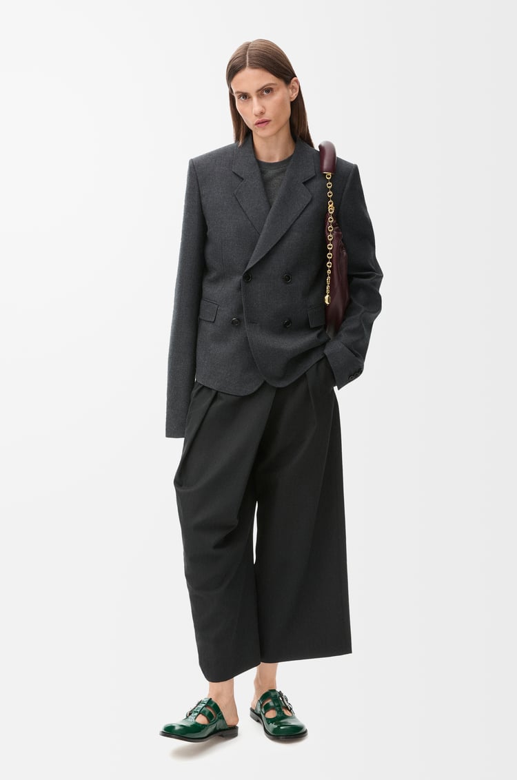 Loewe Cropped Wrap Trousers In Wool 1 Colours