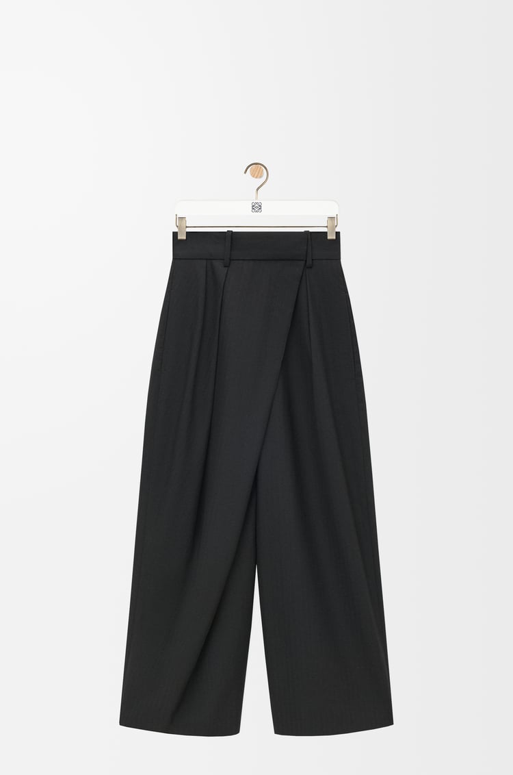 Loewe Cropped wrap trousers in wool 1 Colours