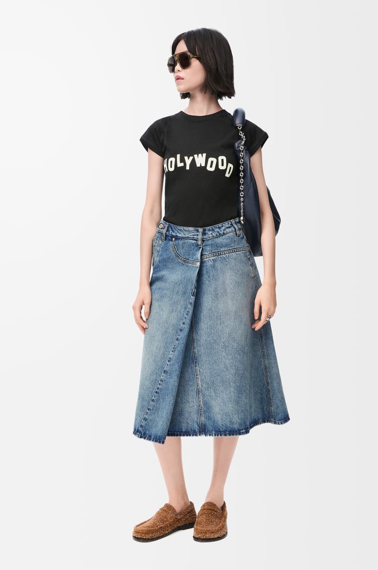 Loewe Deconstructed Skirt In Denim 1 Colours