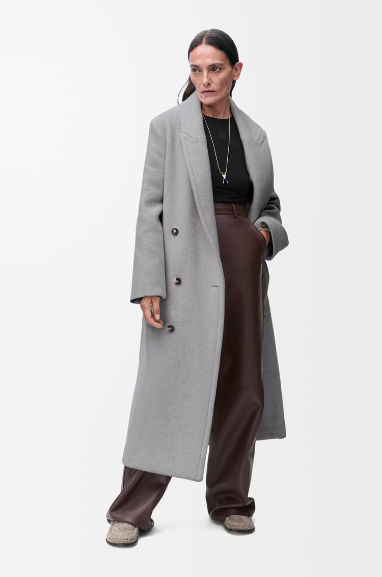 Loewe Double-breasted Coat In Cashmere 1 Colours