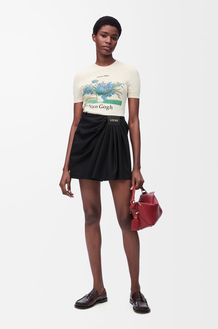 Loewe Draped Skirt In Cotton And Silk 2 Colours