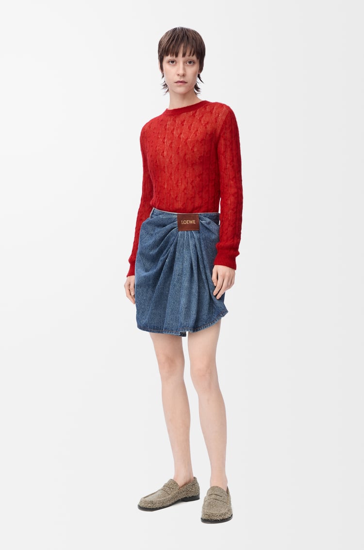 Loewe Draped Skirt In Denim 1 Colours