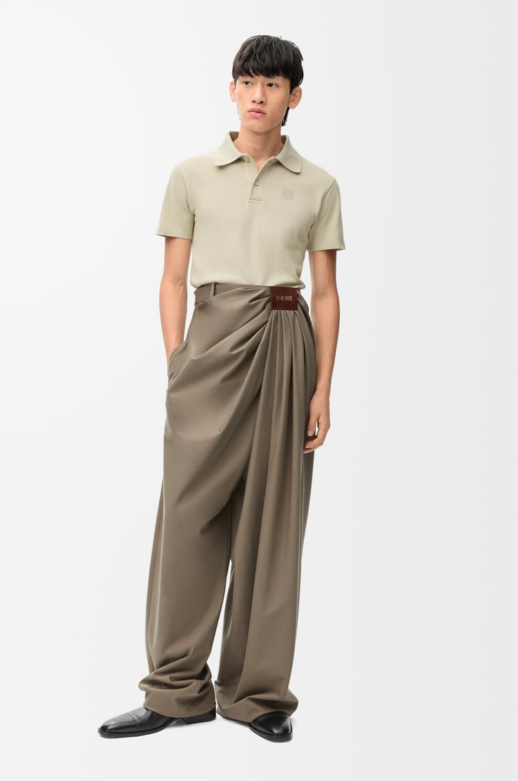 Loewe Draped Trousers In Cotton And Silk 2 Colours