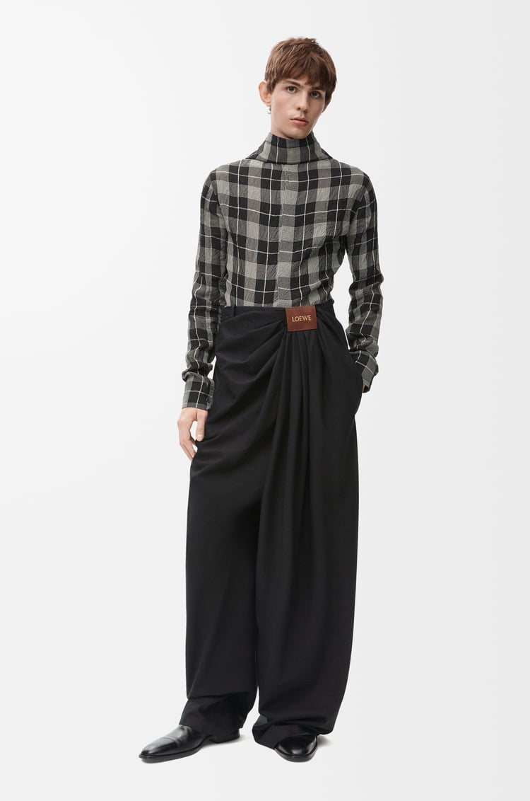 Loewe Draped Trousers In Cotton And Silk 2 Colours